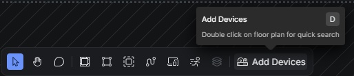 Narzędzie Add Devices służące do dodawania urządzeń w UniFi Design Center