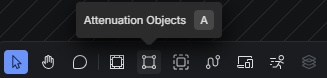 Narzędzie Attenuation Objects w UniFi Design Center